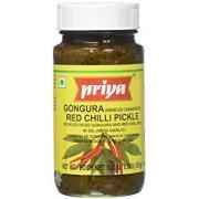 Priya Gongura Red Chilli Pickle With Garlic