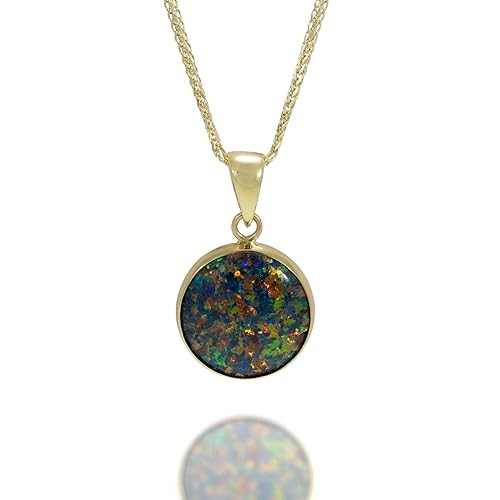 14K Gold Black Opal Pendant for Women  Solid Gold Pendant  Gold Pendant  Gold Formal Pendant  Gold Gemstone Pendant  Gold Wedding Jewelry  Opal Jewelry Pendant Only
