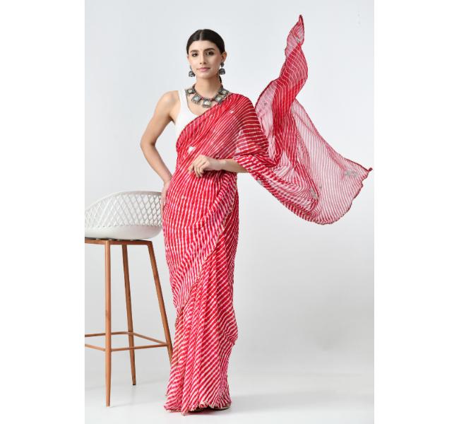 Georgette Laheria Saree