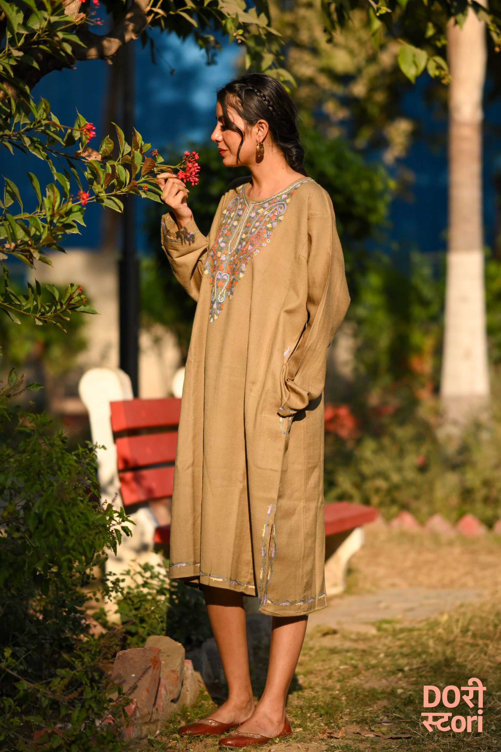 Green Goddess Pheran dress Size S Color Pastel Green