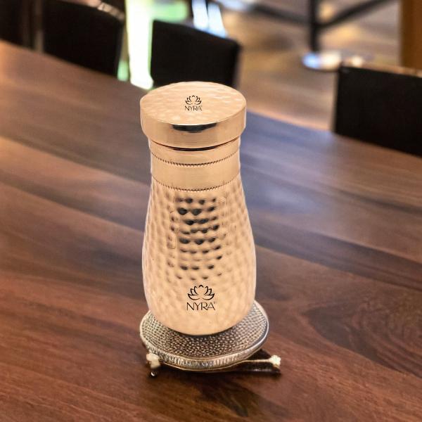 Pure Copper Tamba Water Bottle Hand Hammered  Ayurvedic Health Benefits