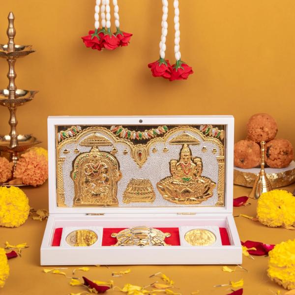 Laxmi Kuber Charan Paduka for Pooja and Gifting