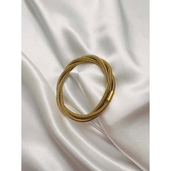 Panacea dome coil bracelet stainless steel anti tarnish waterproof jewelry