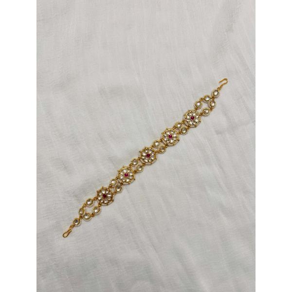 Bridal mathapatti premium jadau kundan Sheesh phool  Premium Maang tikka  Headband head piece  Indian jewelry