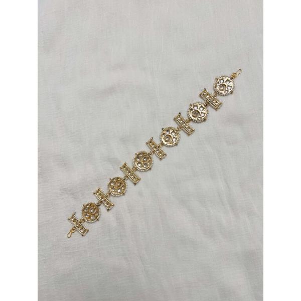 Mathapatti kundan and beads Sheesh phool  Headband head piece  Maang tikka  Indian jewelry