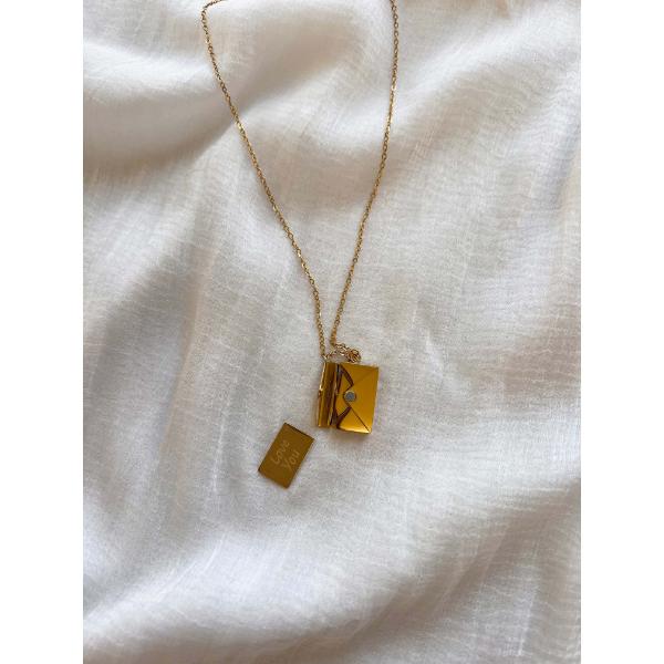 Love letter mail necklace anti tarnish stainless steel waterproof jewelry  Gift ideas  Valentines day gift