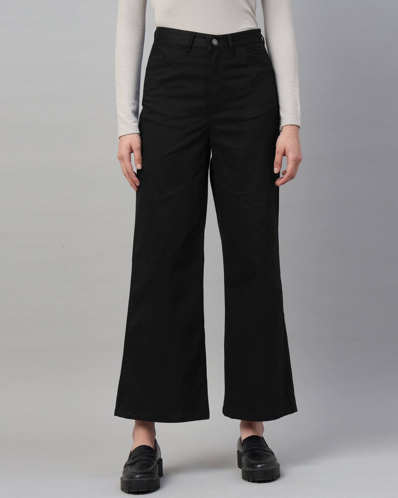 Black Staright Fit Pant