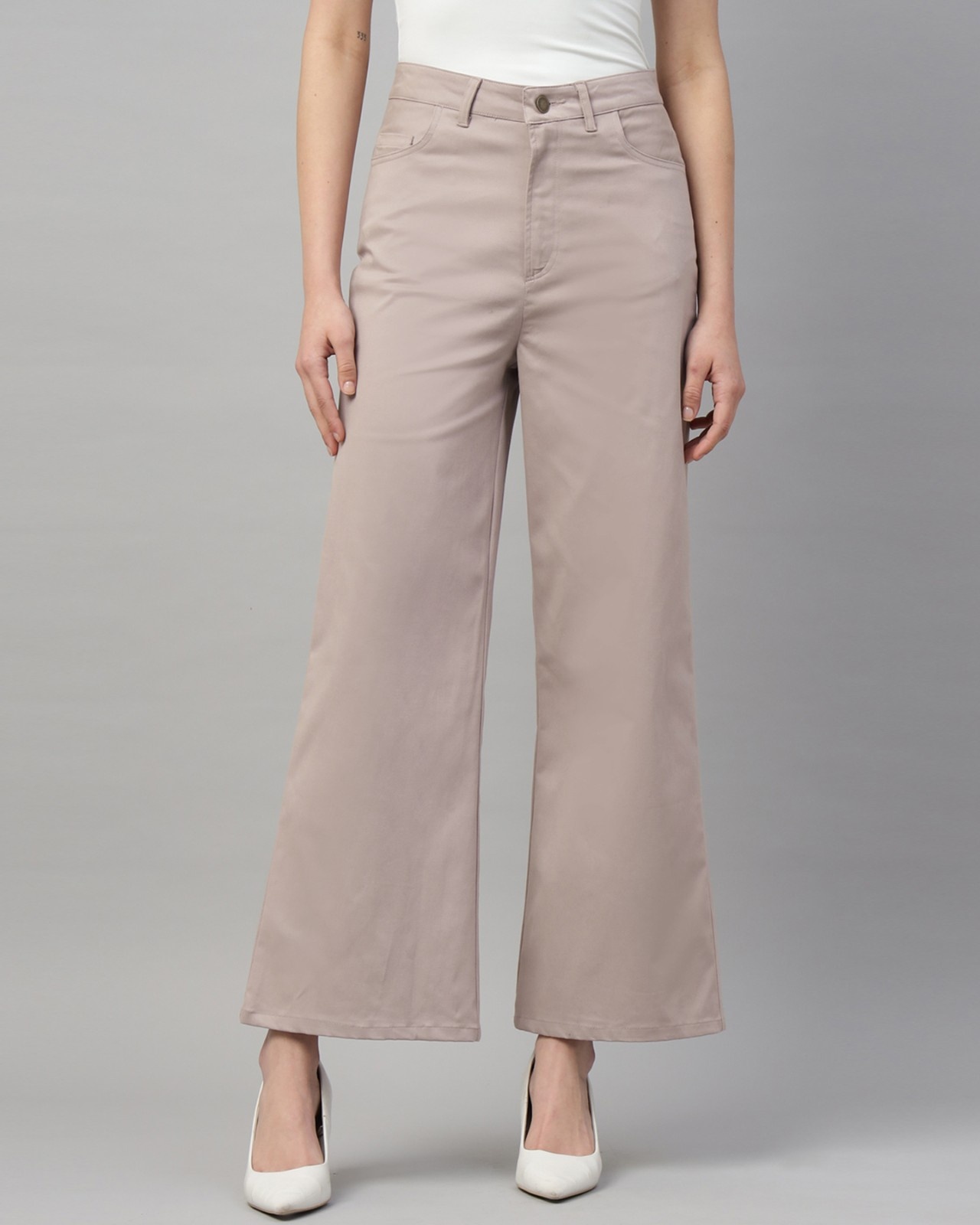 Peach Staright Fit Pant