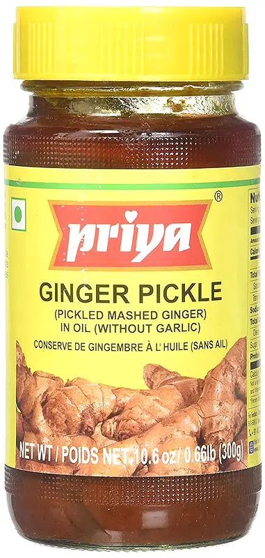 Priya Ginger Pickle Without Garlic 10.5Oz