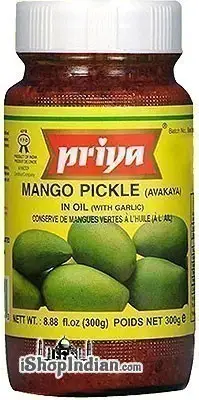 Priya Mango Pickle (avakaya) With Garlic 300Gm