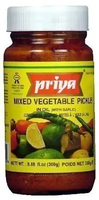 Priya Mixed Vegetable Pickle With Garlic 10.6Oz