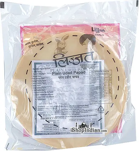 Lijjat Urad Plain Papad 200Gm