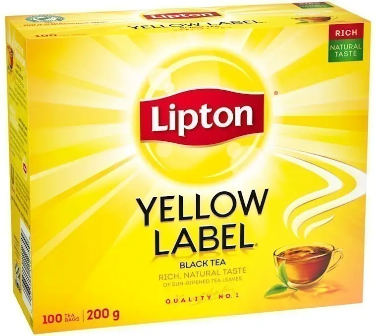 Lipton Yellow Label Tea Bags (100 Tea Bags) 200Gm