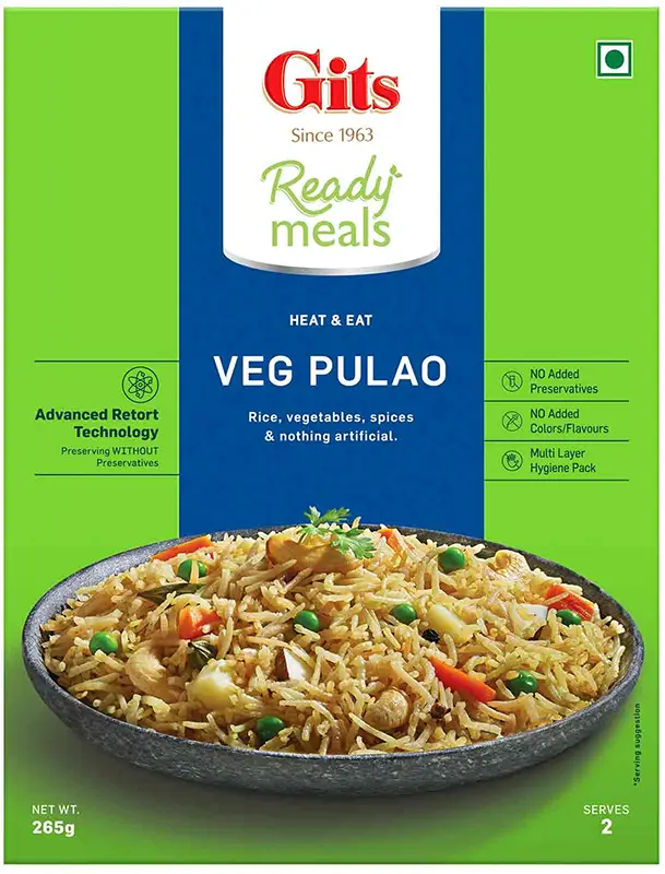 Gits Veg Pulao (ready-to-eat) 265Gm