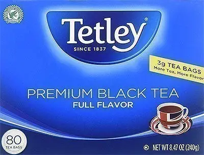 Tetley Premium Black Tea Bags - 80 Count 240Gm