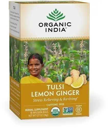 Organic India Tulsi Lemon Ginger Tea 1Pack