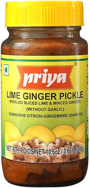 Priya Lime Ginger Pickle Without Garlic 300Gm