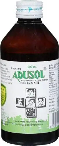 Adusol Ayurvedic Cough Syrup With Tulsi 200Ml