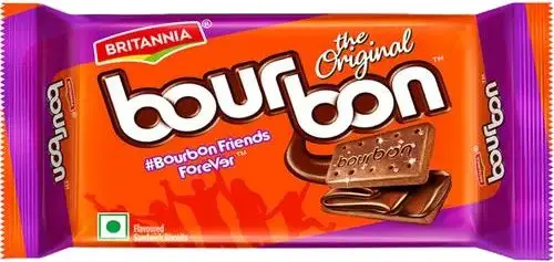 Britannia Bourbon Chocolate Cream Biscuits 97Gm