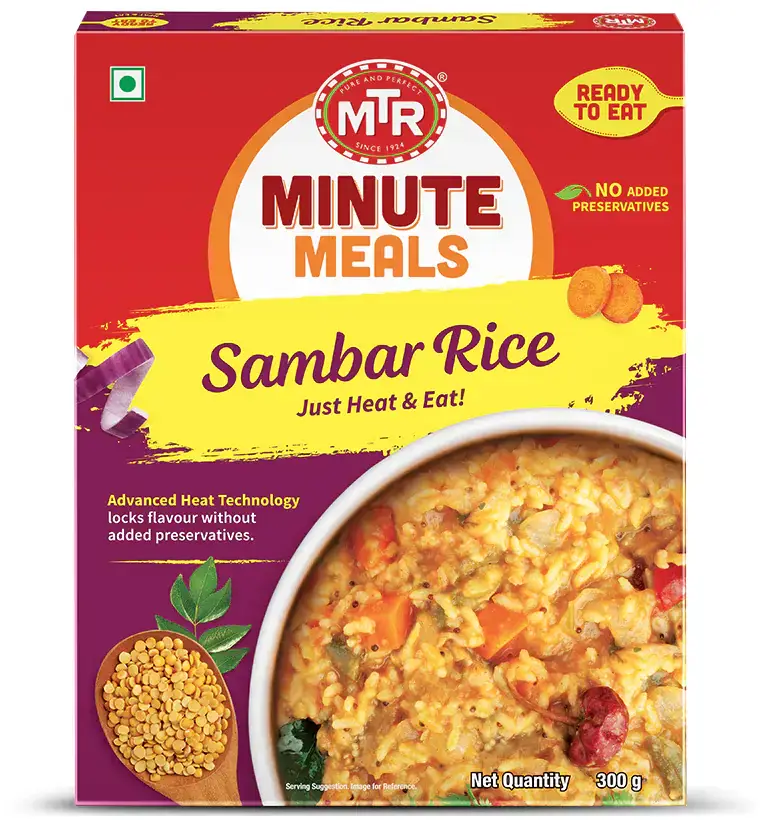 Mtr Sambar Rice - Rice With Vegetables & Lentils (ready-to-eat) 300Gm