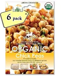 Arora Creations Organic Chick Peas (punjabi Chhole) Masala 6Pack