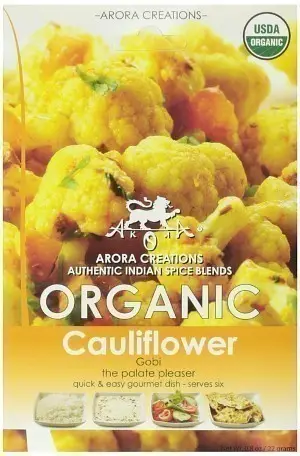 Arora Creations Organic Gobi (cauliflower) Masala 6Pack