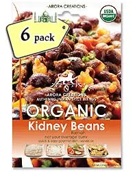 Arora Creations Organic Kidney Beans (rajmah) Masala 6Pack