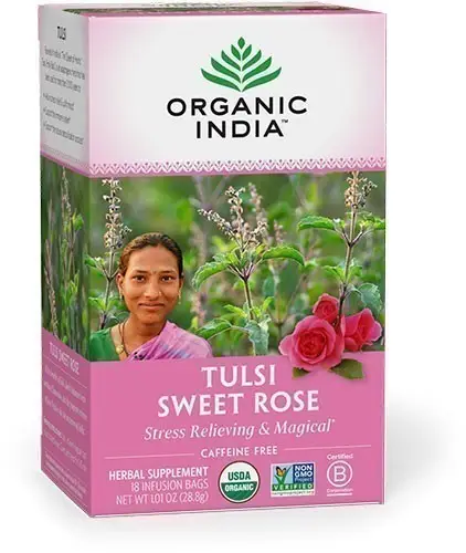 Organic India Tulsi Sweet Rose Tea 18Bag