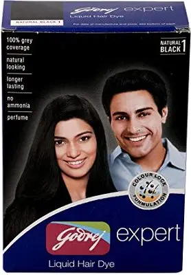 Godrej Expert Liquid Hair Dye - Natural Black 1.4Floz