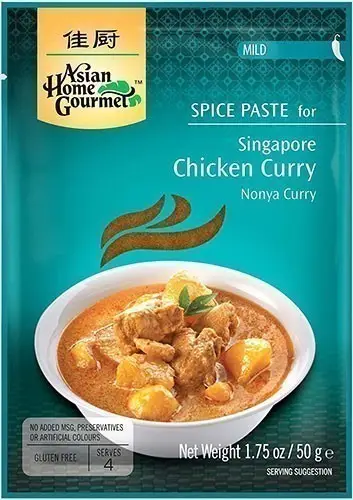 Asian Home Gourmet Singapore Chicken Curry Spice Paste - Mild 50Gm