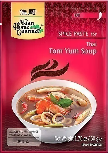 Asian Home Gourmet Thai Tom Yum Soup Spice Paste - Hot 50Gm
