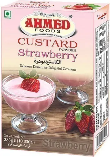 Ahmed Custard Powder - Strawberry Flavor 10.5Oz