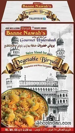 Ustad Banne Nawab's Vegetable Biryani Masala 65Gm
