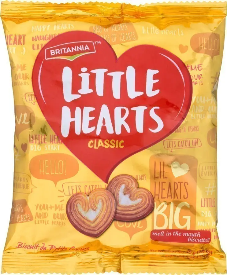 Britannia Little Hearts Biscuits 75Gm