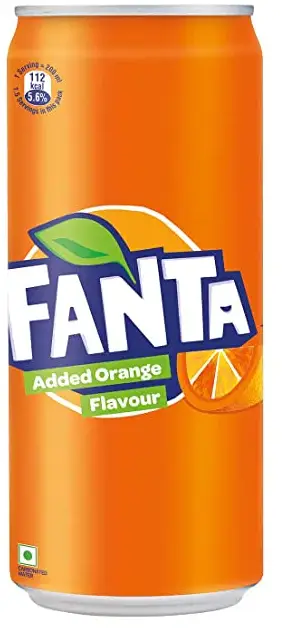 Fanta Orange Flavor Soda  Can  India 300Ml