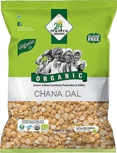 24 Mantra Organic Chana Dal / Bengal Gram 2Lbs