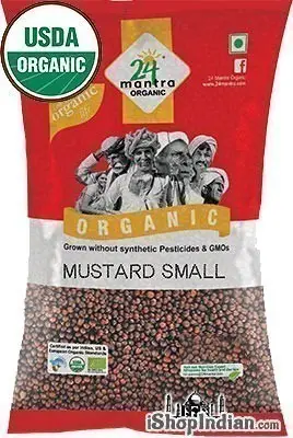 24 Mantra Organic Mustard Seeds (small) 7Oz