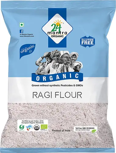 24 Mantra Organic Ragi (finger Millet) Flour 2Lbs
