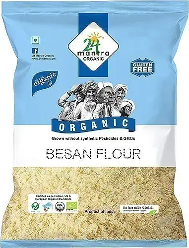 24 Mantra Organic Besan Flour / Gram Flour / Chickpea Flour 1Lbs