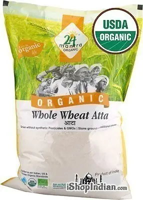 24 Mantra Organic Whole Wheat Flour (atta) 10Lbs