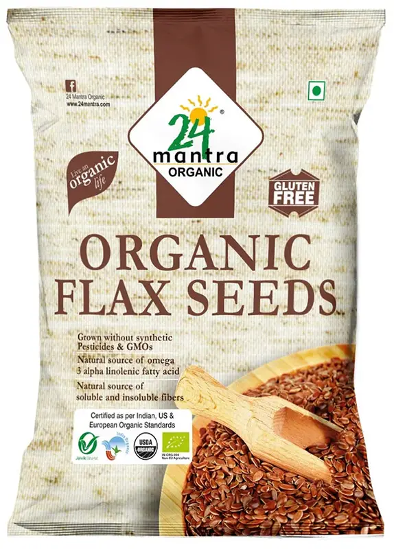 24 Mantra Organic Flax Seeds (alsi Seeds) 7Oz