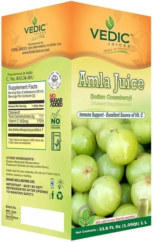 Vedic Amla (indian Gooseberry) Juice 16.9Oz