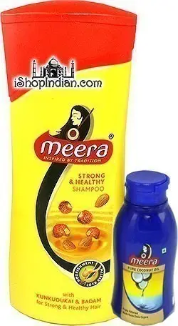 Meera Strong & Healthy Shampoo With Kunkudukai (aritha) & Badam (almond) 340Ml