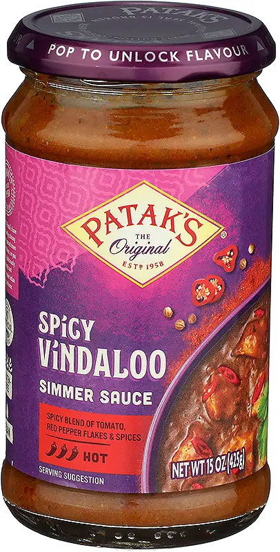 Patak's Spicy Vindaloo Simmer Sauce - Hot 15Oz