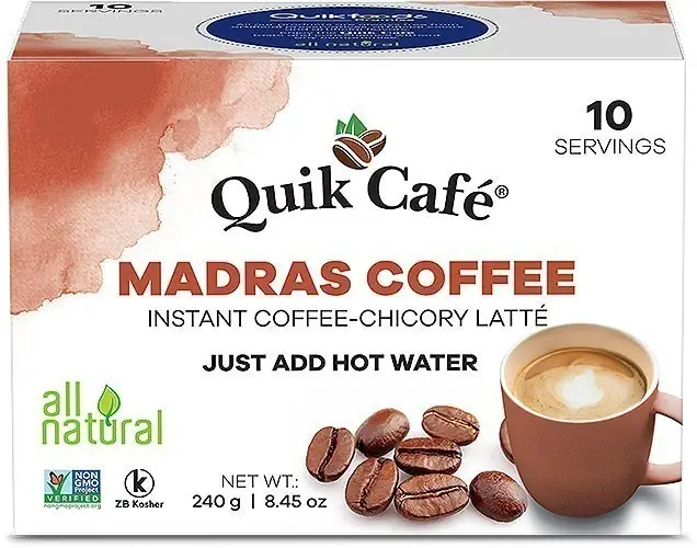 Quik Cafe Instant Madras Coffee 10Count