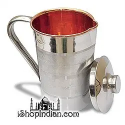 Copper Jug With Lid Outside Stainless Steel 1Each