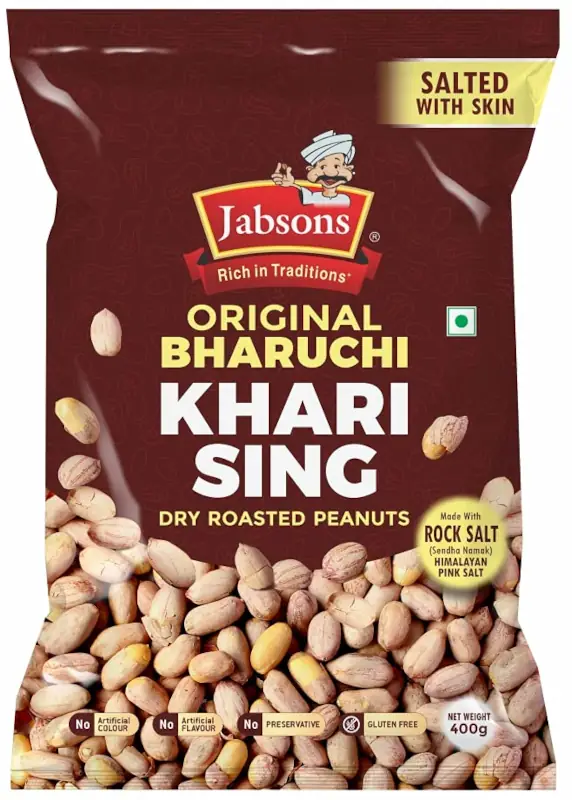 Jabsons Original Bharuchi Khari Sing - Dry Roasted Peanuts 400Gm