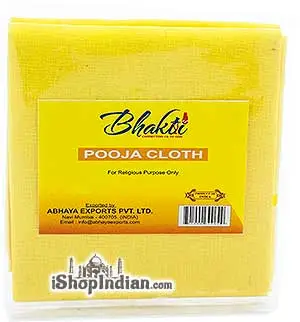 Bhakti Pooja Cloth - Yellow 1Each