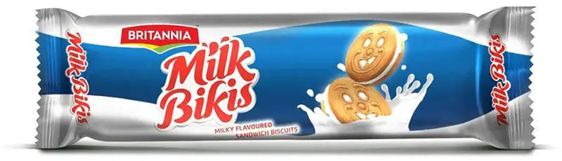 Britannia Milk Bikis Sandwich Biscuits 3.5Oz