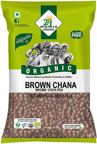 24 Mantra Organic Kala Chana / Brown Chickpeas 4Lbs